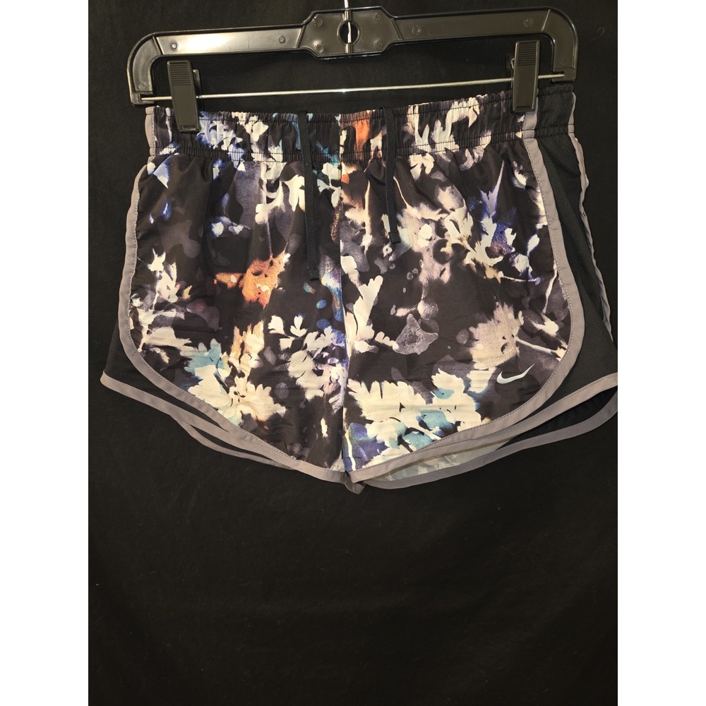 Nike‎ Tempo Running Shorts Short Dri-fit Inner Panty Black Floral  Women + Plus